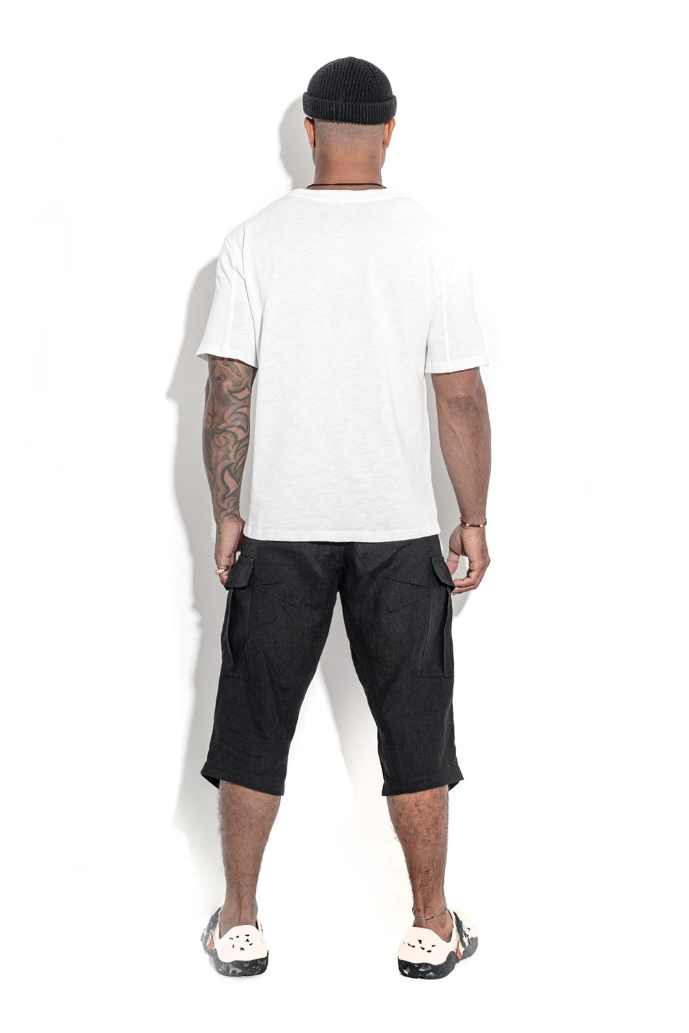 Natural White T-shirt with a geometric&nbsp;seam